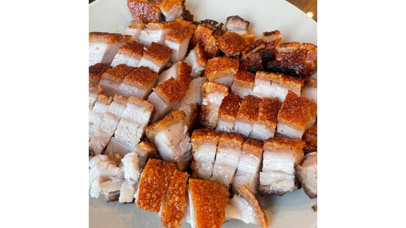 Crispy Pork Belly 1lb ( Chicharron de Cerdo 1 Libra ) at La Flor De Broadway
