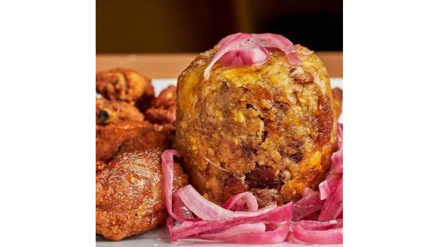 Chicken Chicharron Mofongo - Mofongo con Chicharron de Pollo at LaGuardia Cafe