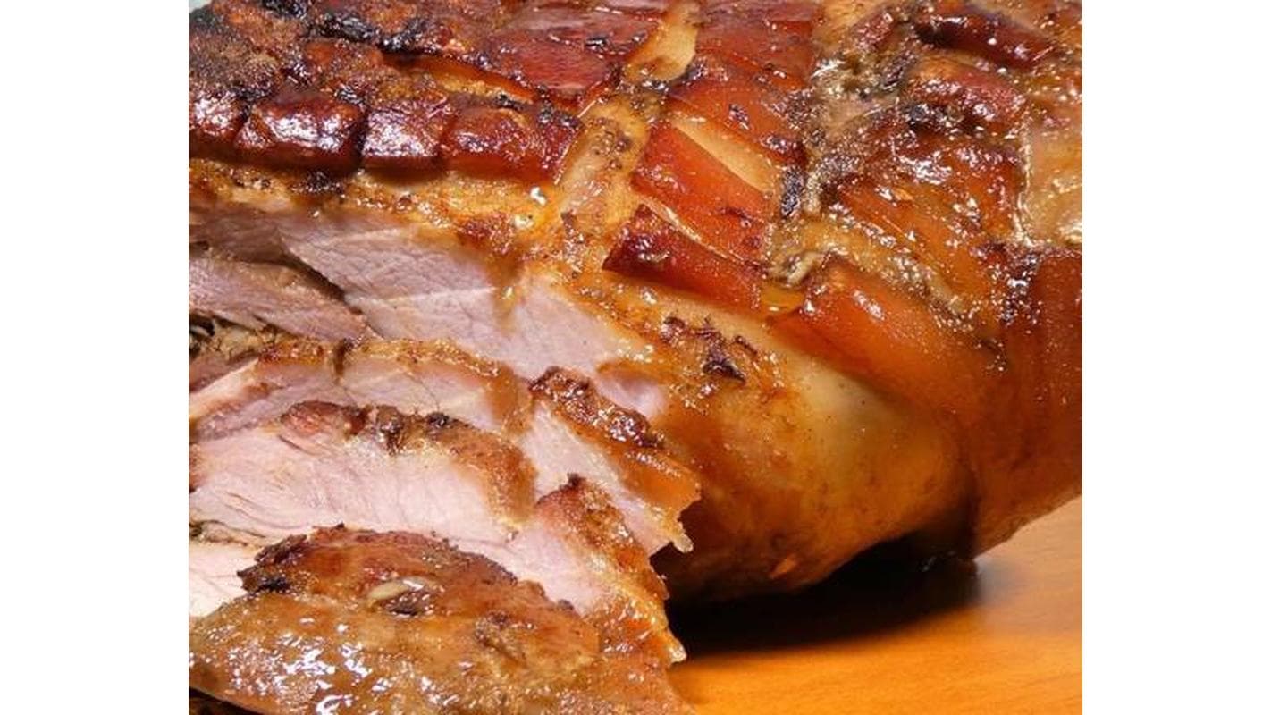 Pork Shoulder ( Pernil al Horno ) at Jicome Restaurant inc