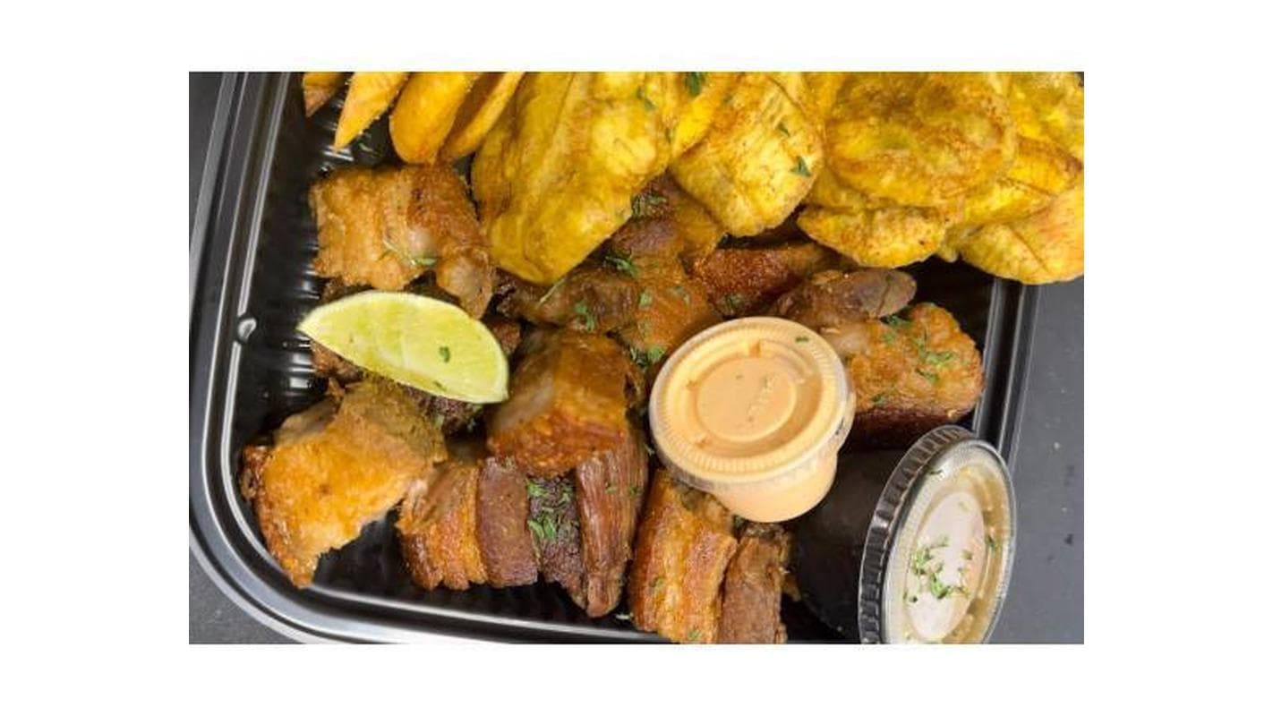 Crispy Pork Belly ½ lb ( Chicharron de Cerdo ½ Libra ) at El Punto Del Sabor
